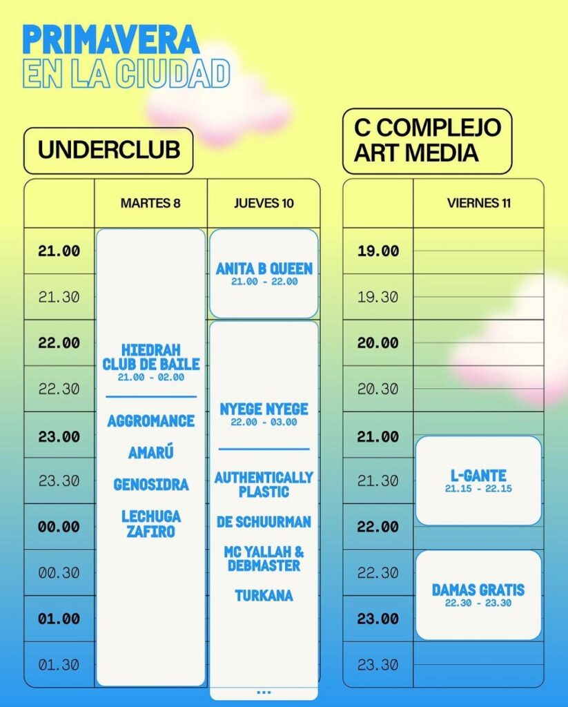 Primavera en la Ciudad: Underclub y C Complejo Art Media