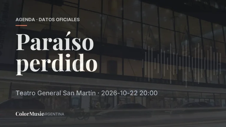 Paraíso perdido — Teatro General San Martín