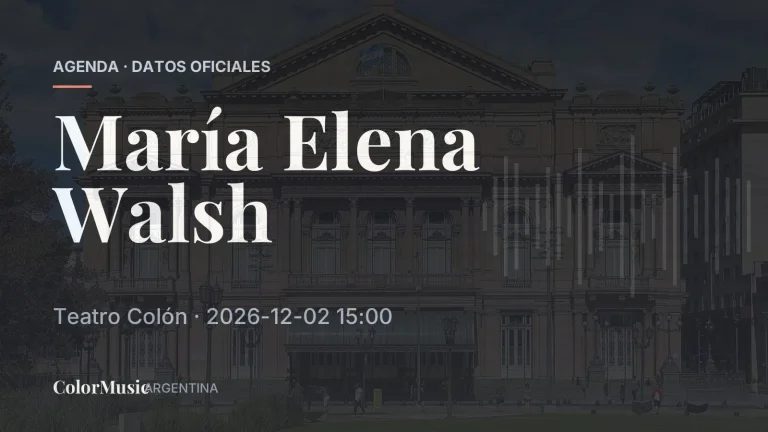 María Elena Walsh — Teatro Colón