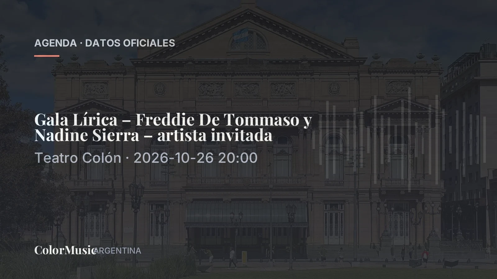 Gala Lírica – Freddie De Tommaso y Nadine Sierra – artista invitada — Teatro Colón