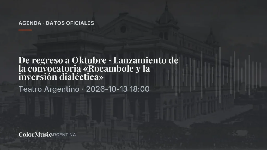 Material del evento: De regreso a Oktubre · Lanzamiento de la convocatoria «Rocambole y la inversión dialéctica»