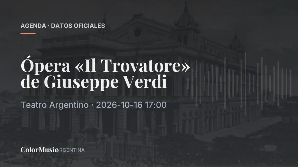 Material del evento: Ópera «Il Trovatore» de Giuseppe Verdi