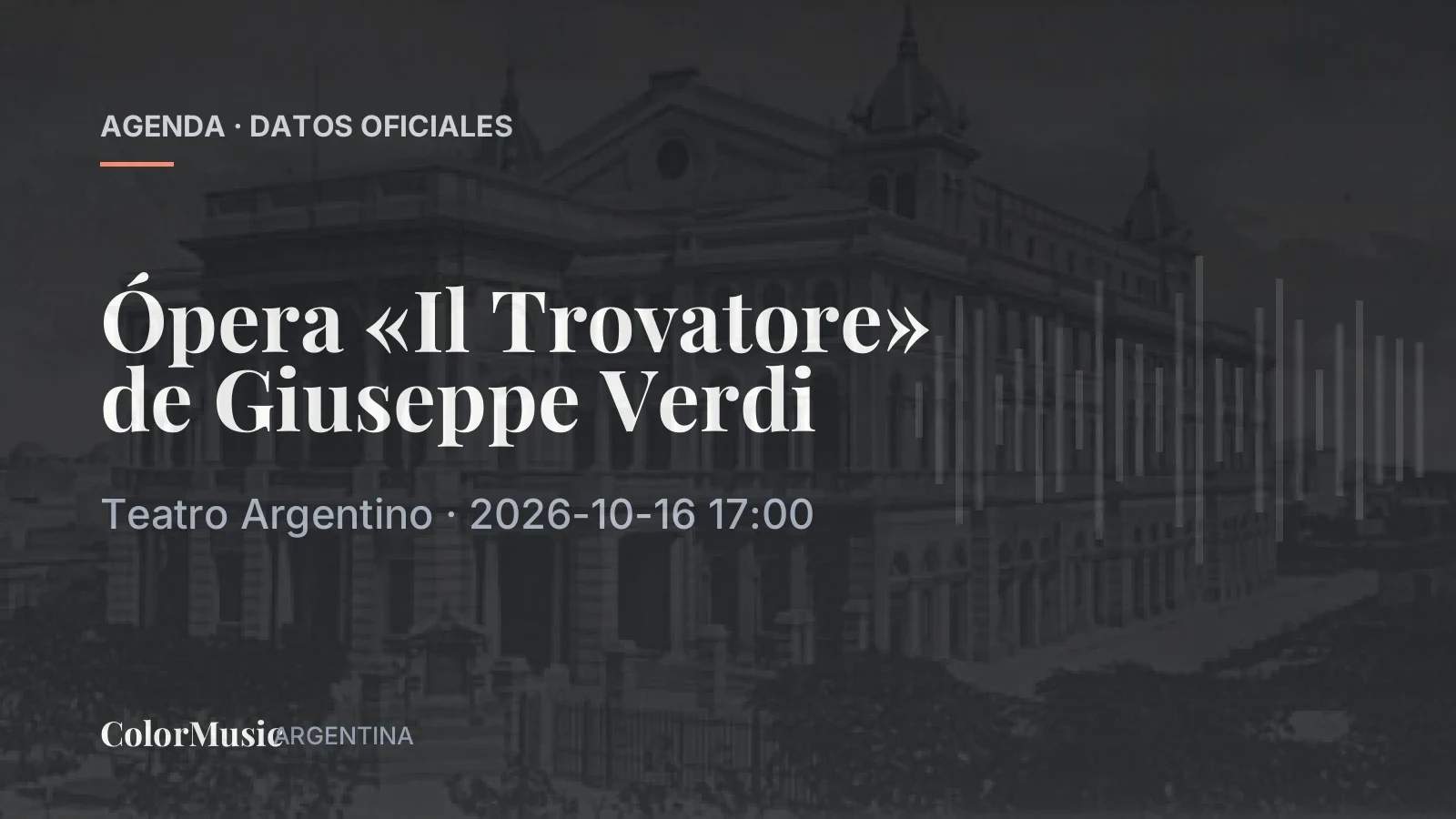Ópera «Il Trovatore» de Giuseppe Verdi — Teatro Argentino