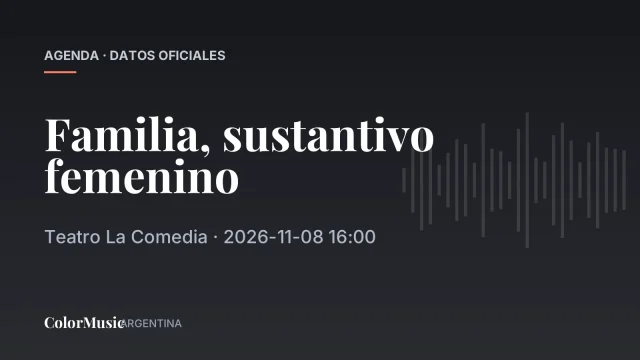 Familia, sustantivo femenino — Teatro La Comedia