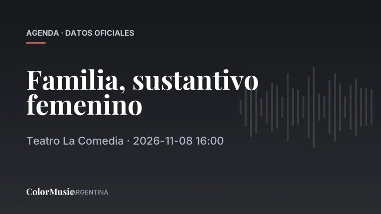 Familia, sustantivo femenino — Teatro La Comedia