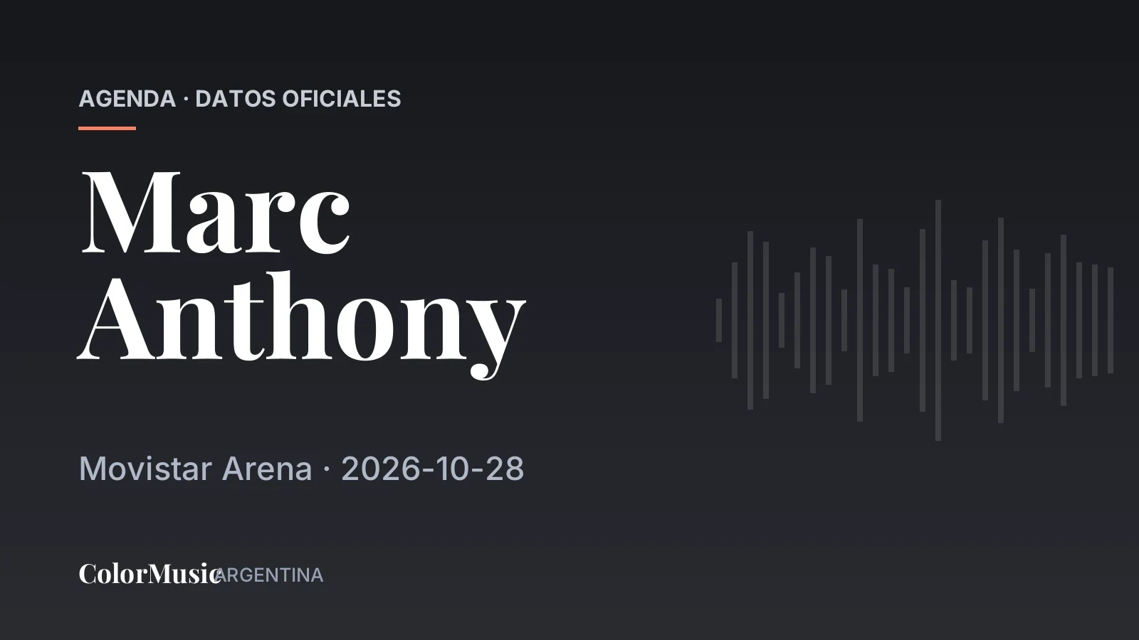 Marc Anthony — Movistar Arena
