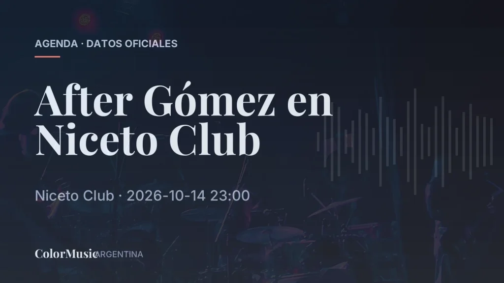After Gómez en Niceto Club