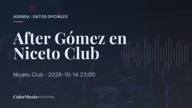 After Gómez en Niceto Club