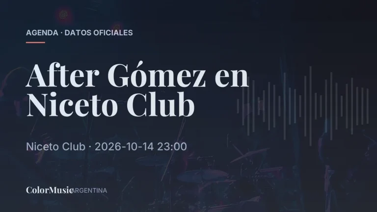 After Gómez en Niceto Club