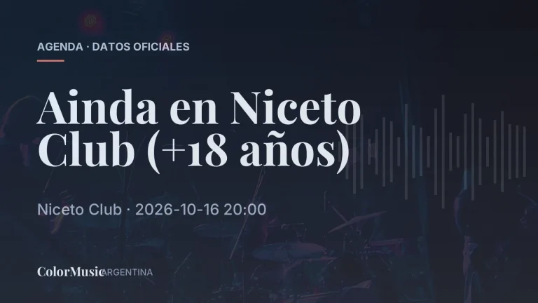 Ainda en Niceto Club (+18 años)