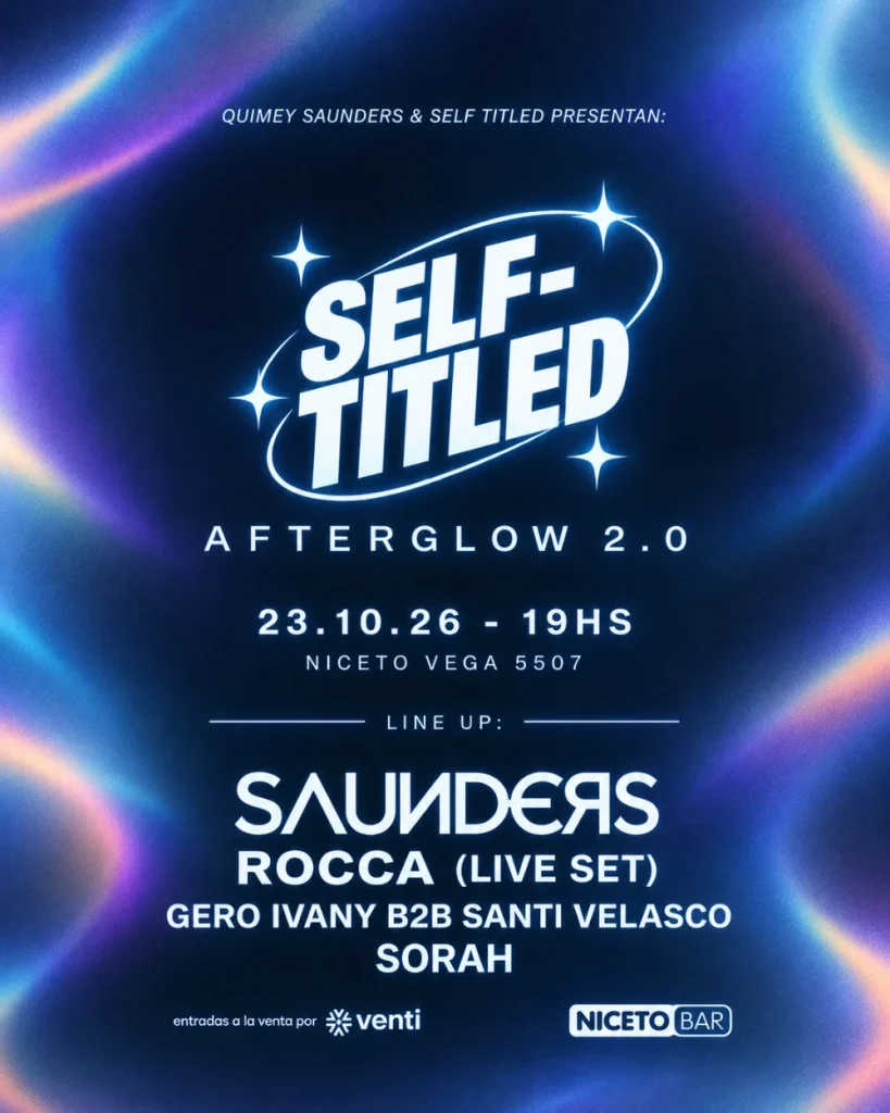 Material del evento: SELF- TITLED AFTERGLOW 2.0 en Niceto Bar