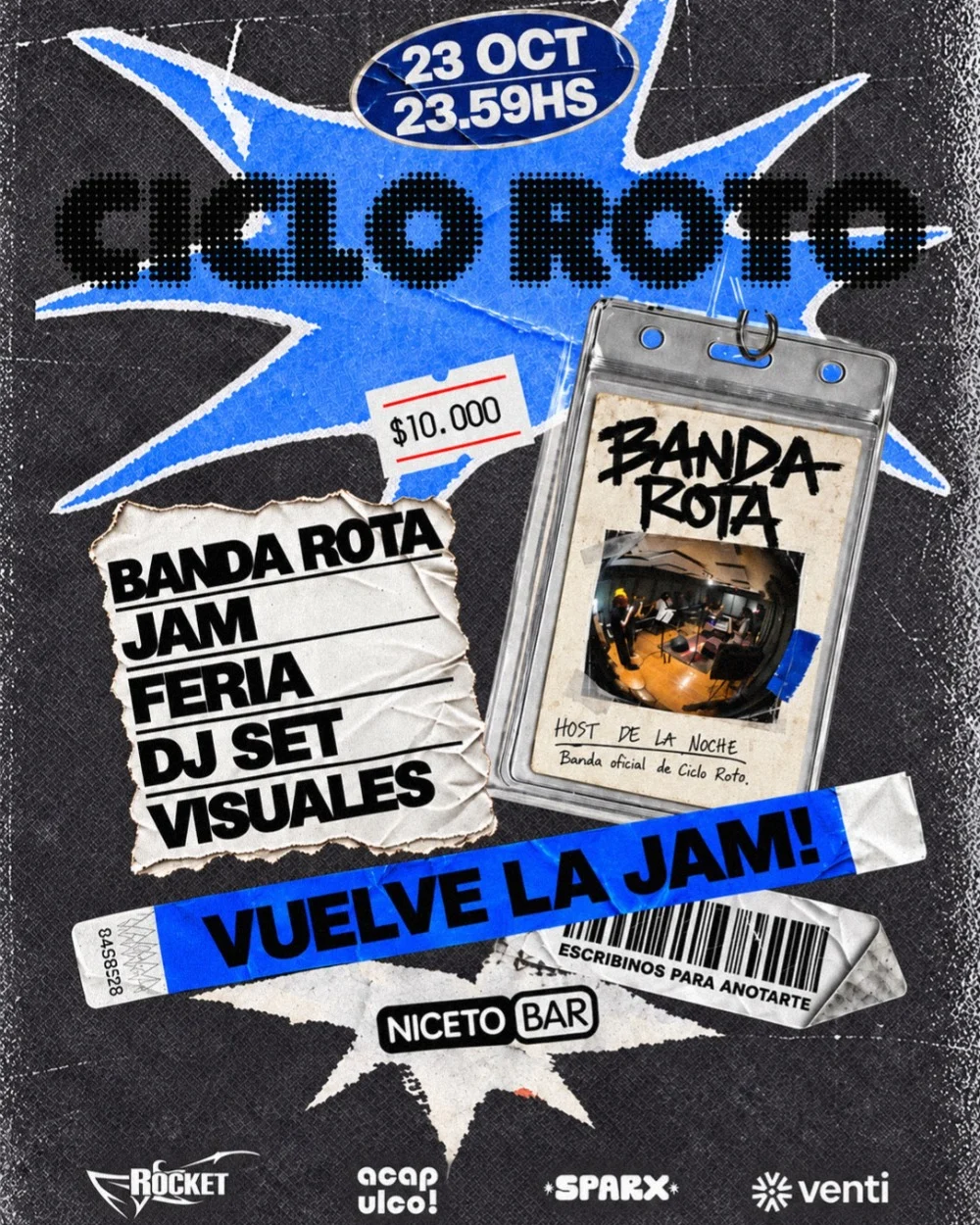 CICLO ROTO 23 OCT en Niceto Bar