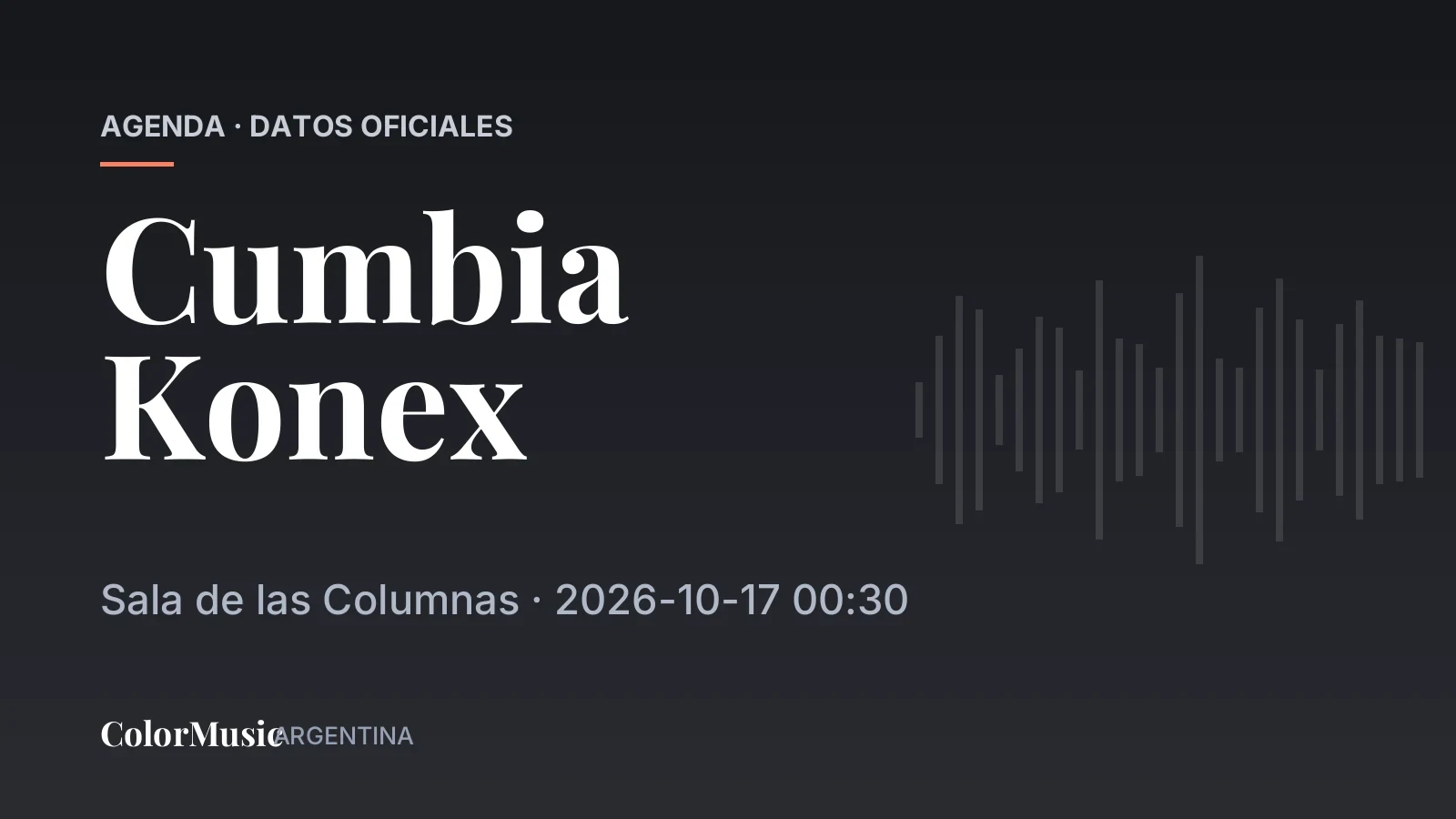 Cumbia Konex — Sala de las Columnas