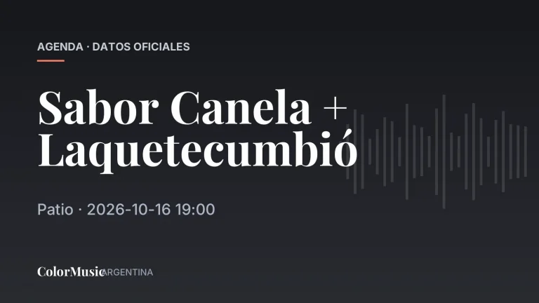 Sabor Canela + Laquetecumbió — Patio