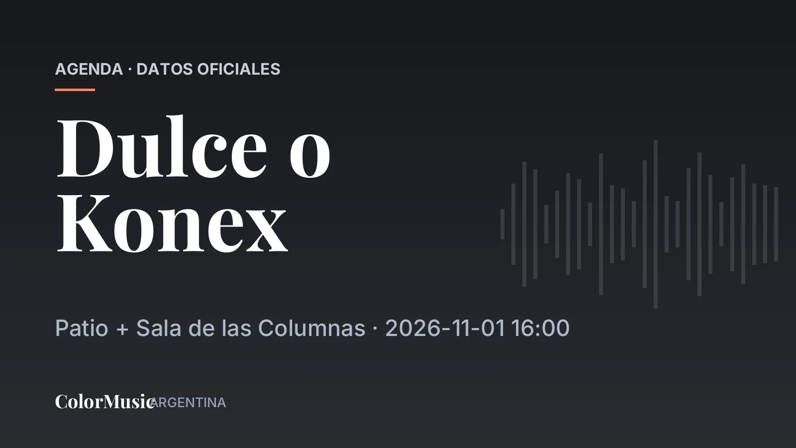 Dulce o Konex — Patio + Sala de las Columnas