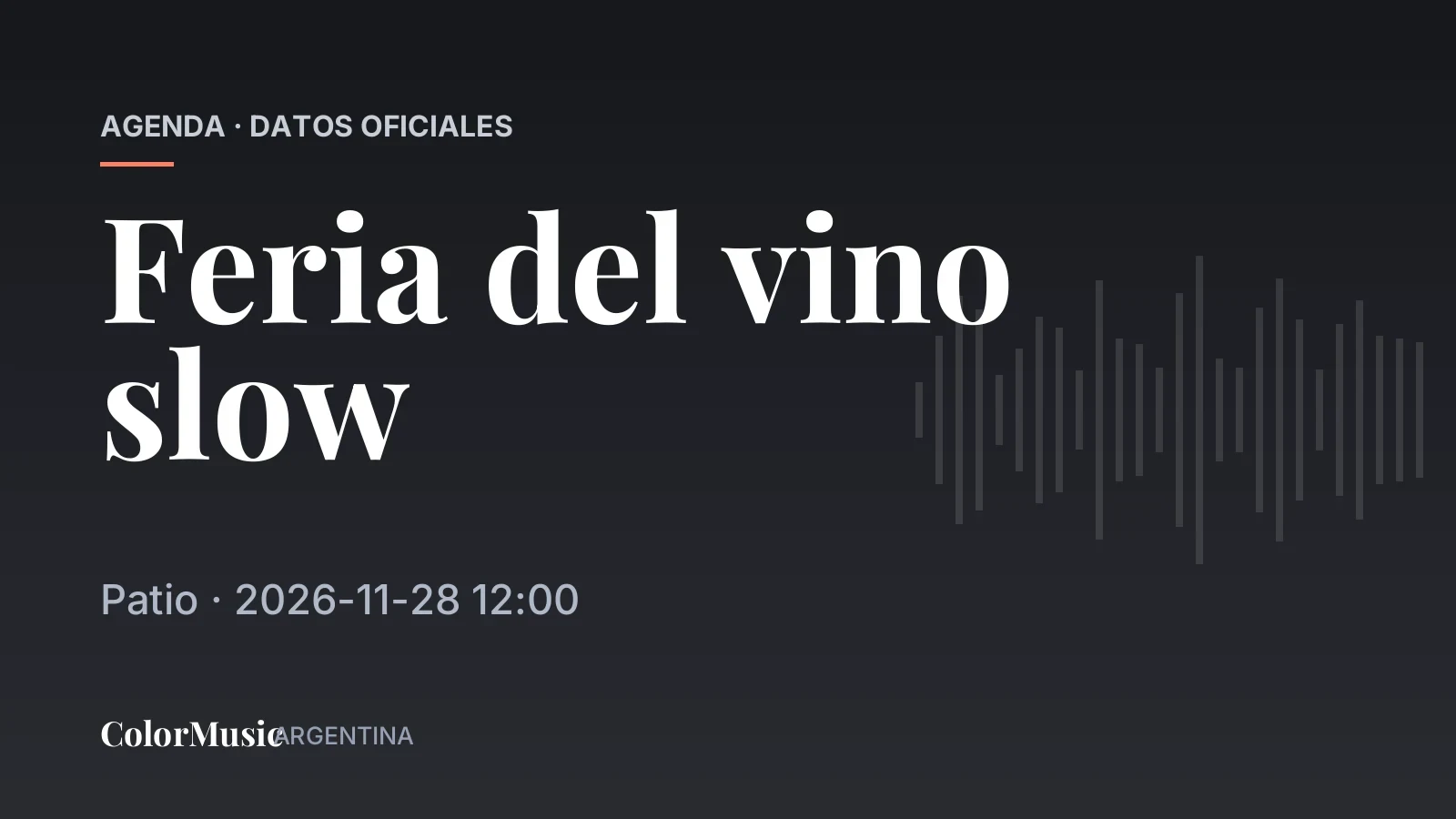 Feria del vino slow — Patio