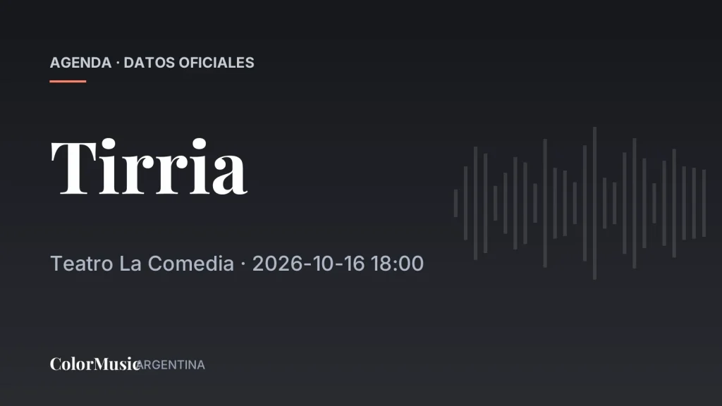 Material del evento: Tirria
