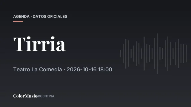Tirria — Teatro La Comedia