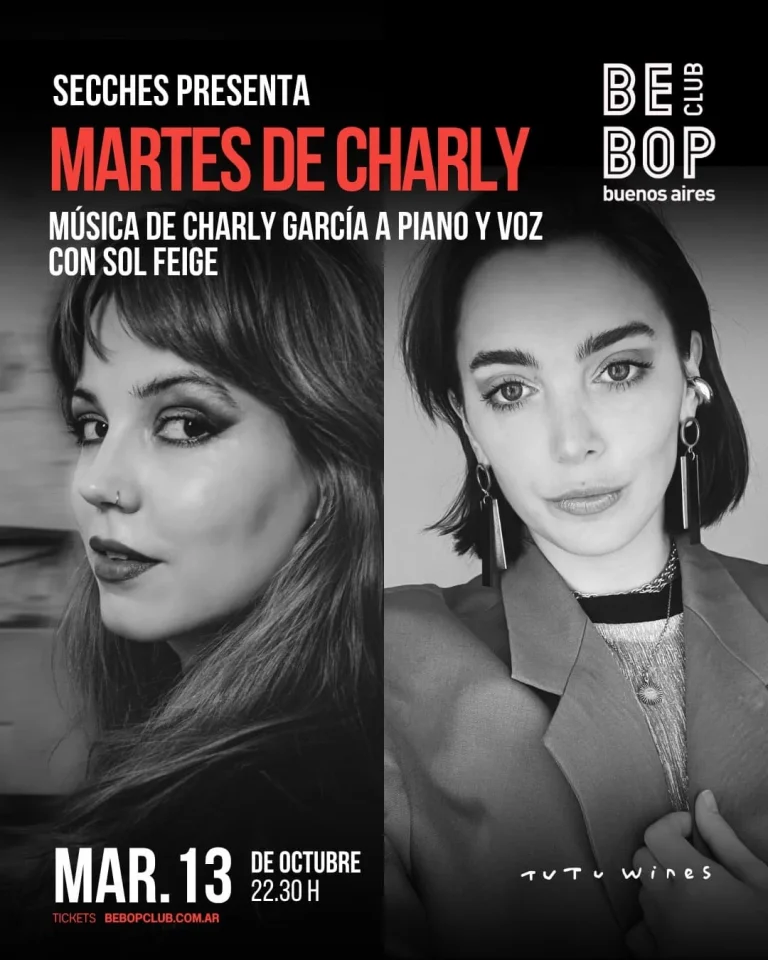 Secches Presenta | Martes de Charly | Música de Charly García a Piano y Voz – Cada Martes Una Cantante Distinta — Bebop Club