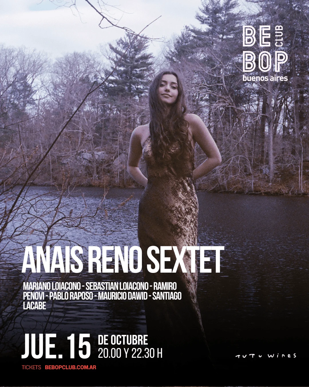 Anais Reno Sextet | Mariano Loiacono – Sebastian Loiacono – Ramiro Penovi – Pablo Raposo – Mauricio Dawid – Santiago Lacabe — Bebop Club (15 de octubre)