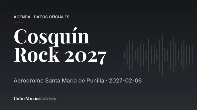 Cosquín Rock 2027 — Aeródromo Santa María de Punilla