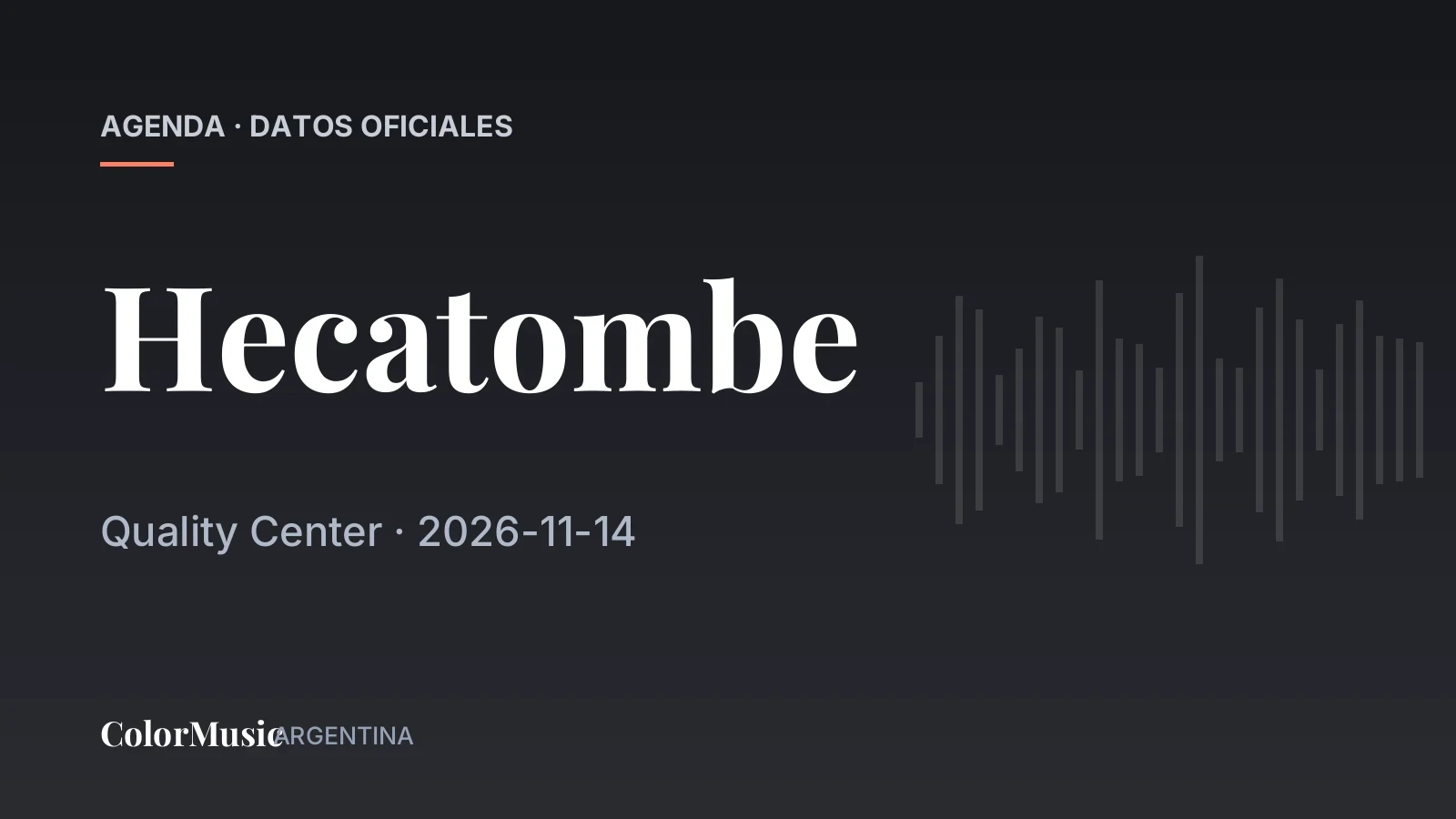 Hecatombe — Quality Center