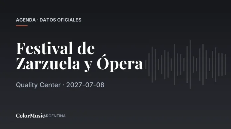 Festival de Zarzuela y Ópera — Quality Center