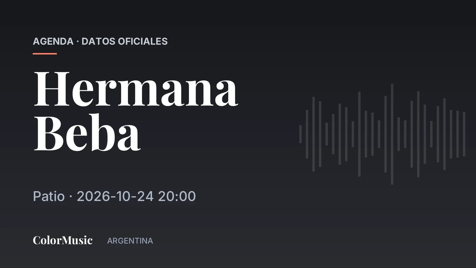 Hermana Beba — Patio (24 de octubre)