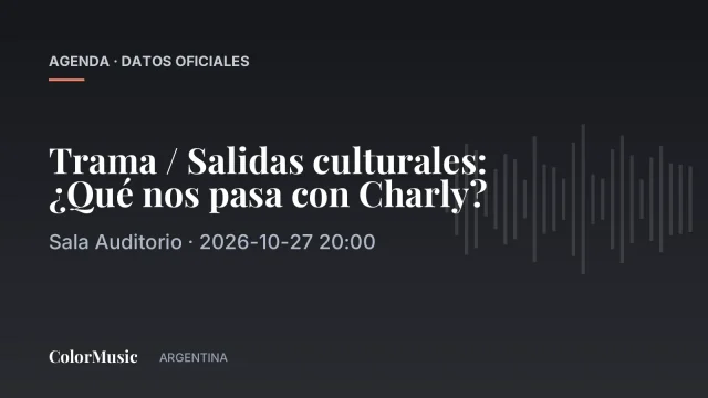 Trama / Salidas culturales: ¿Qué nos pasa con Charly? — Sala Auditorio