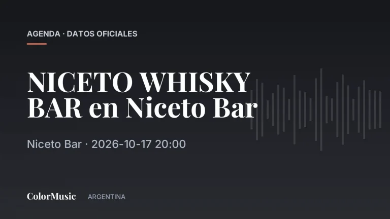 NICETO WHISKY BAR en Niceto Bar