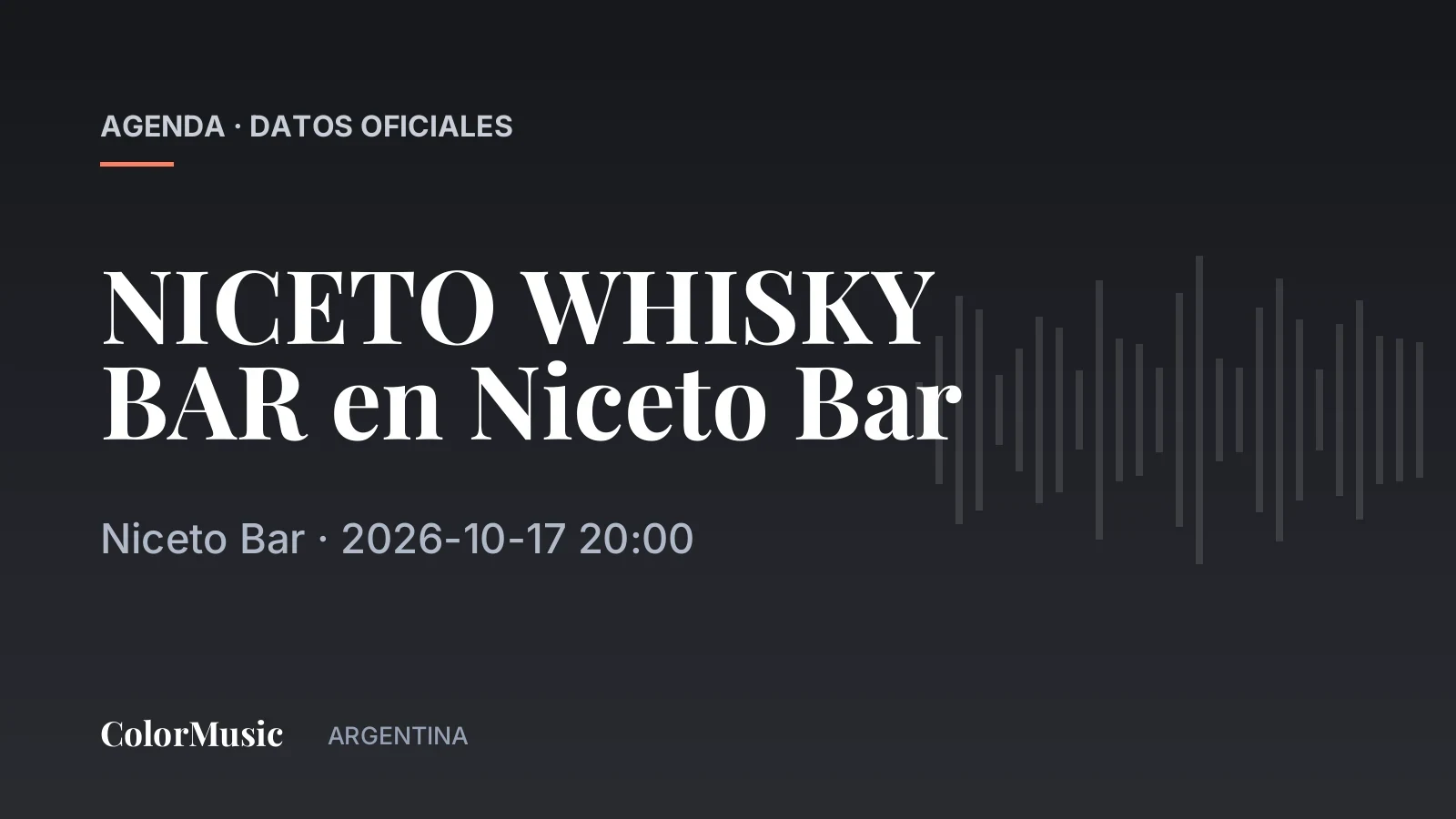 NICETO WHISKY BAR en Niceto Bar