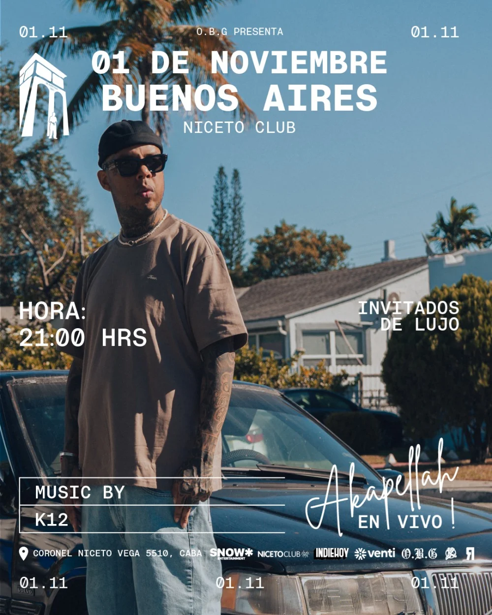 Akapellah La Cruz Tour 2026 en Buenos Aires en Niceto Club (+18 años)