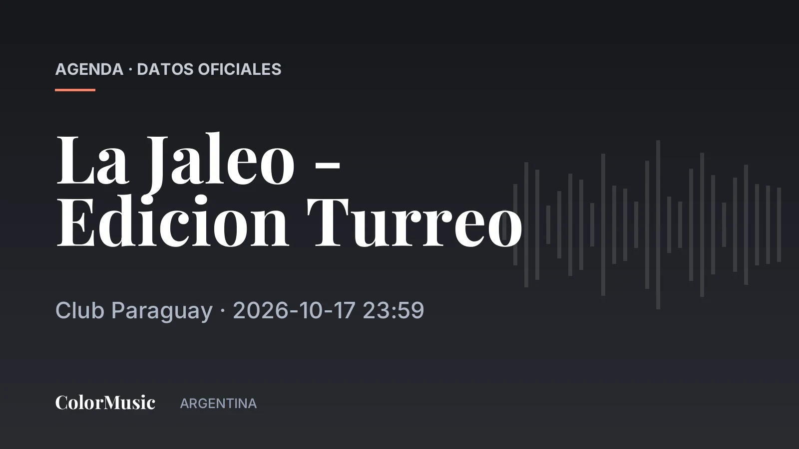 La Jaleo – Edicion Turreo — Club Paraguay