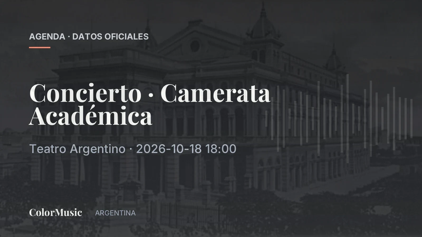 Concierto · Camerata Académica — Teatro Argentino