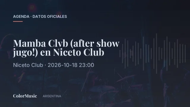 Mamba Clvb (after show jugo!) en Niceto Club
