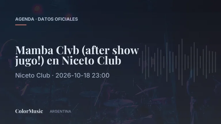 Mamba Clvb (after show jugo!) en Niceto Club