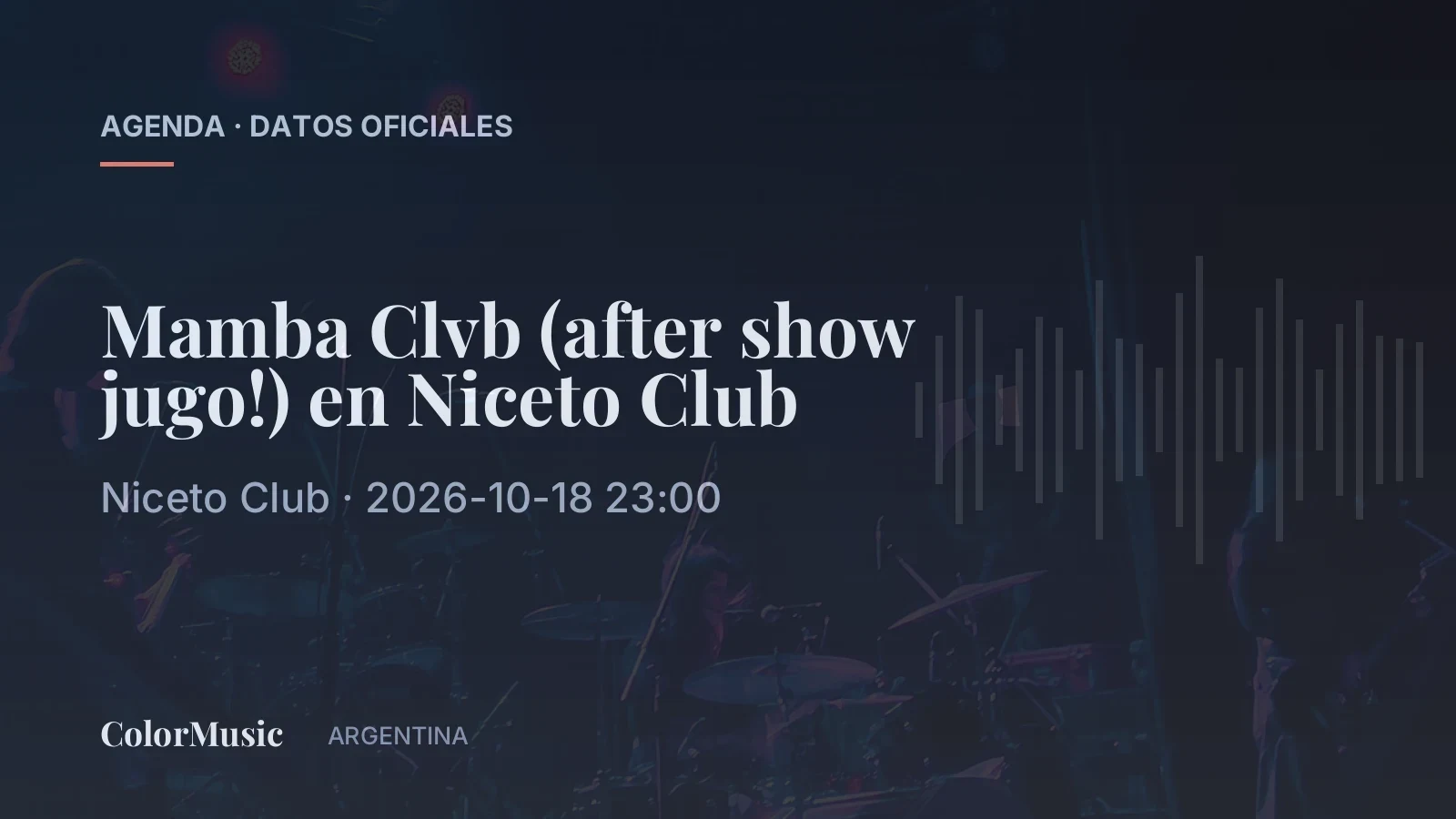 Mamba Clvb (after show jugo!) — Niceto Club