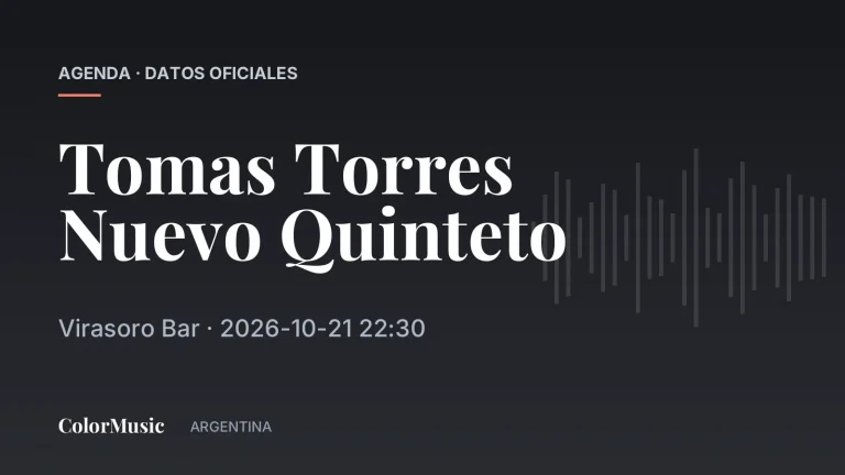 Tomas Torres Nuevo Quinteto — Virasoro Bar