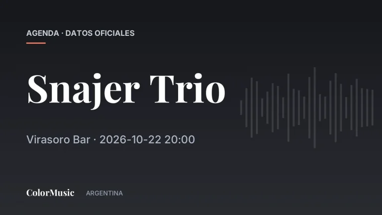 Snajer Trio — Virasoro Bar
