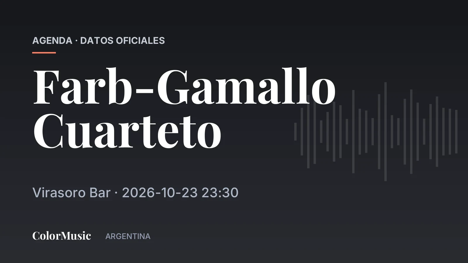 Farb-Gamallo Cuarteto — Virasoro Bar