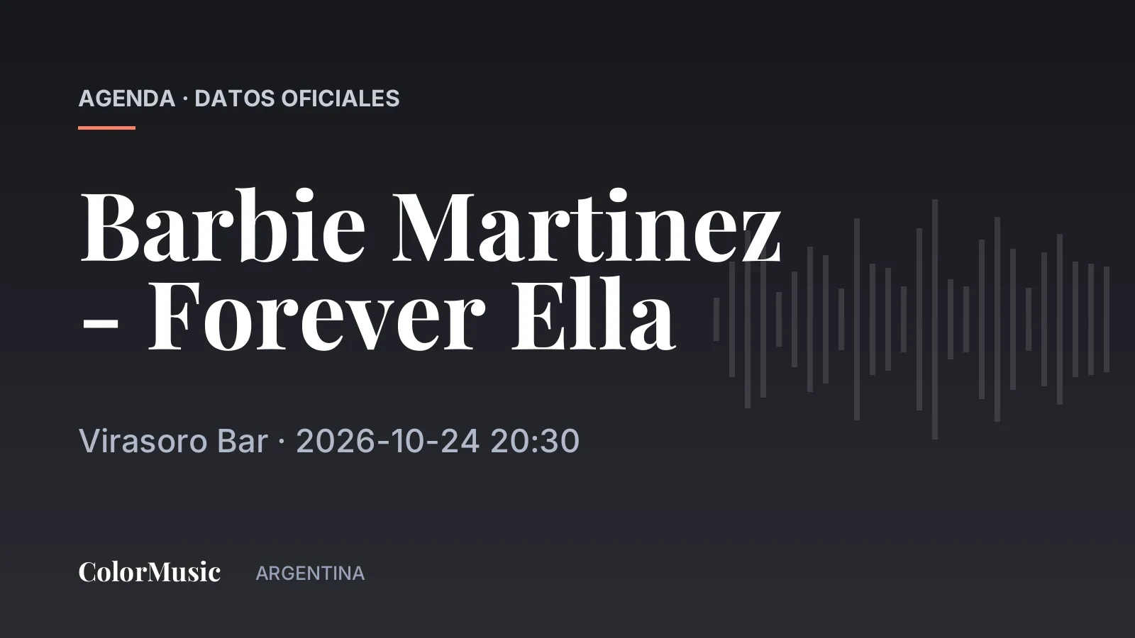 Barbie Martinez – Forever Ella — Virasoro Bar
