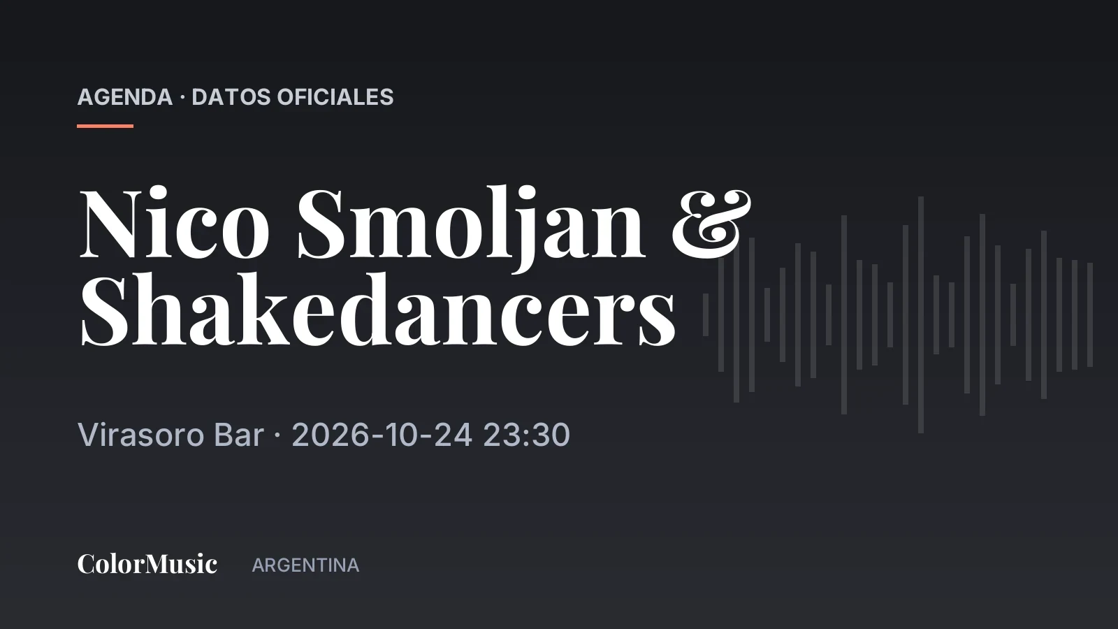 Nico Smoljan & Shakedancers — Virasoro Bar