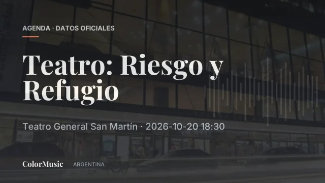 Teatro: Riesgo y Refugio — Teatro General San Martín (20 de octubre)