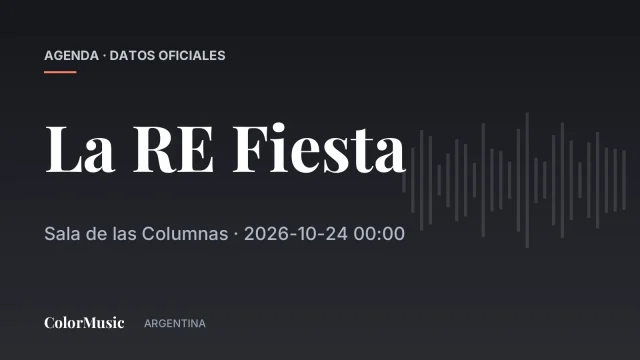 La RE Fiesta — Sala de las Columnas (24 de octubre)