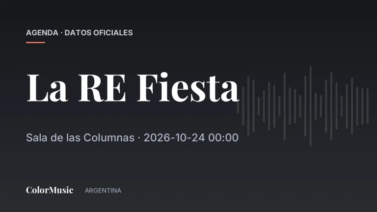 La RE Fiesta — Sala de las Columnas (24 de octubre)