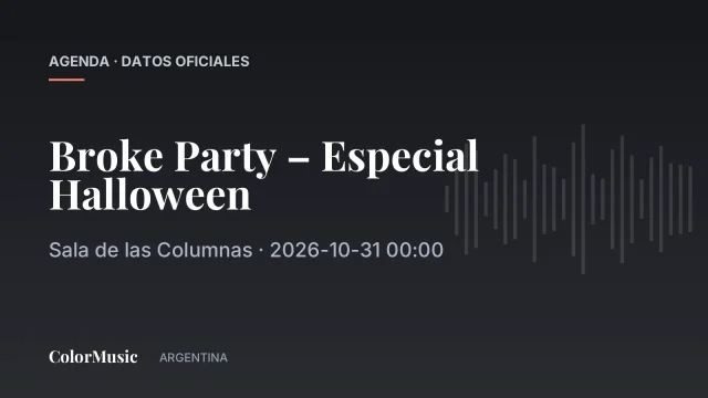 Broke Party – Especial Halloween — Sala de las Columnas (31 de octubre)