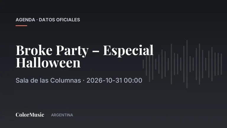 Broke Party – Especial Halloween — Sala de las Columnas (31 de octubre)