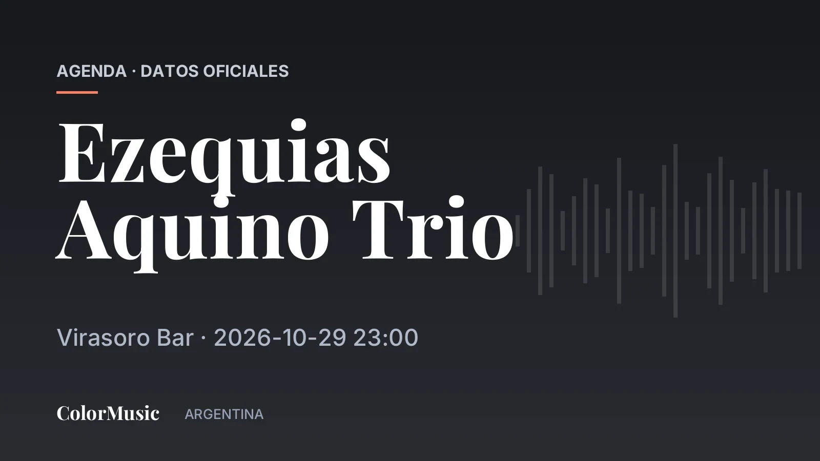 Ezequias Aquino Trio — Virasoro Bar
