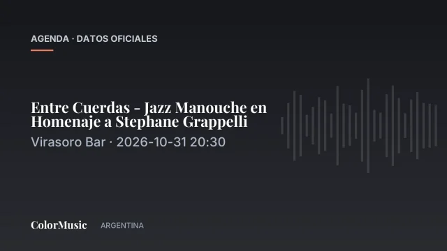 Entre Cuerdas – Jazz Manouche en Homenaje a Stephane Grappelli — Virasoro Bar