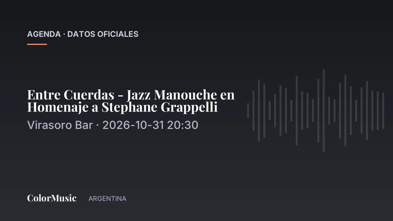 Entre Cuerdas – Jazz Manouche en Homenaje a Stephane Grappelli — Virasoro Bar